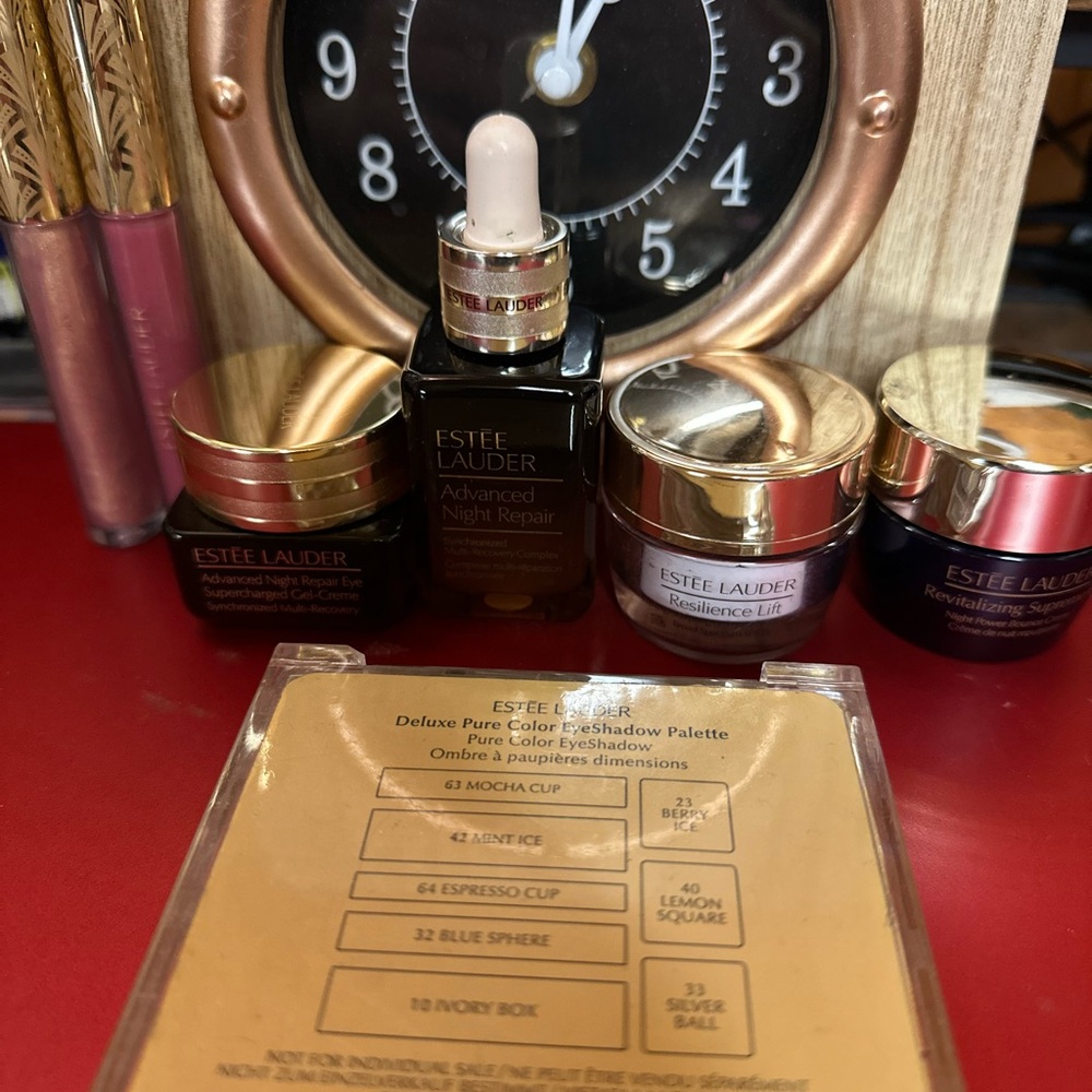 Estee Lauder Skincare Collection - Black, Gold, and Silver